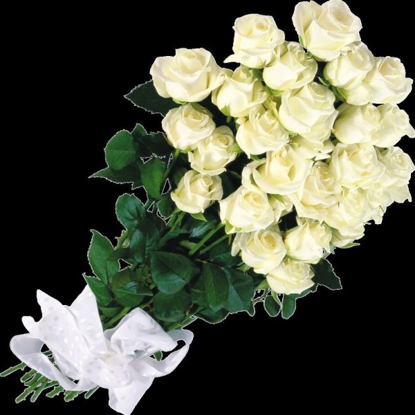 Сердечко из белых роз