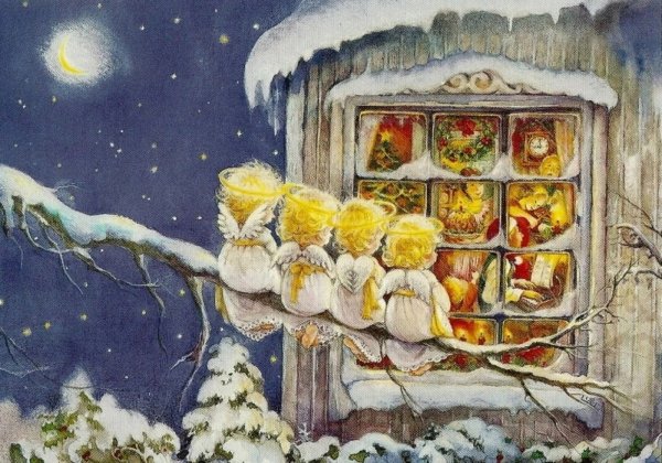 Дореволюционные открытки с Рождеством