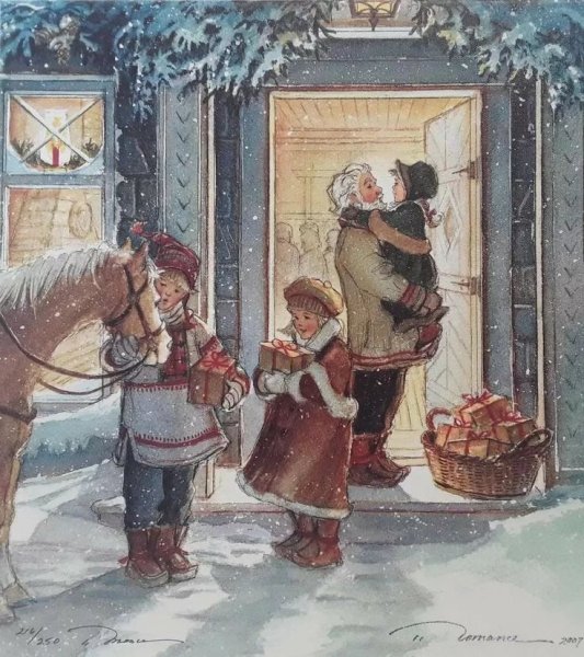 Старинные Рождественские открытки