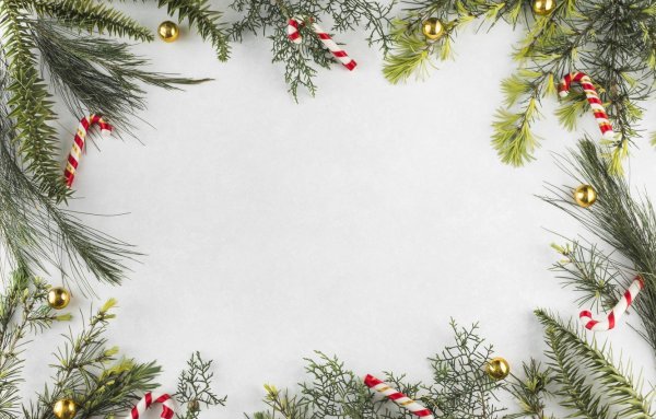 Новогодние украшения вид сверху