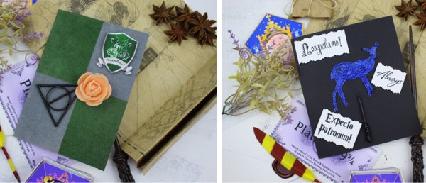 Открытка в стиле Гарри Поттера на день рождения