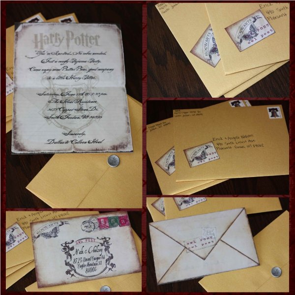 Приглашение на квест в стиле Гарри Поттера