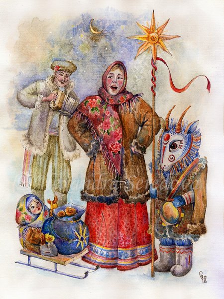 Рождественские открытки на украинском языке