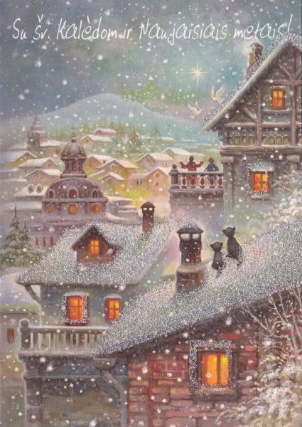 Рождество Литва открытка
