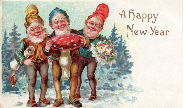 Новогодние открытки 1900