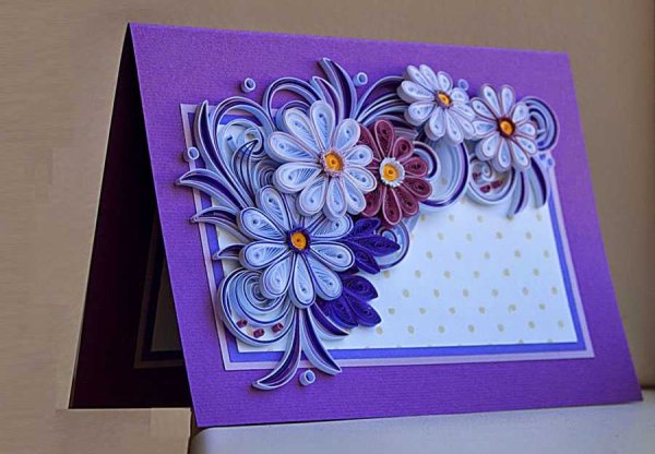 Открытки из квиллинга на день рождения