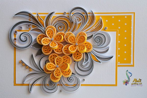 Квиллинг на Красном фоне