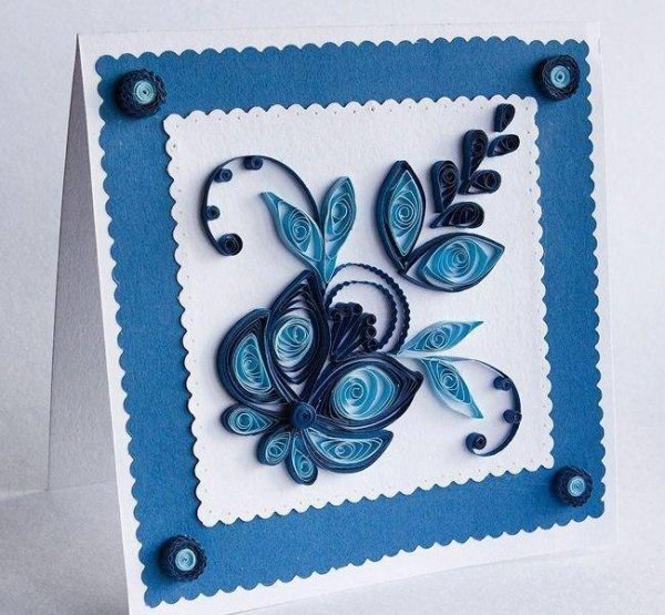 Квиллинг открытки с днем рождения