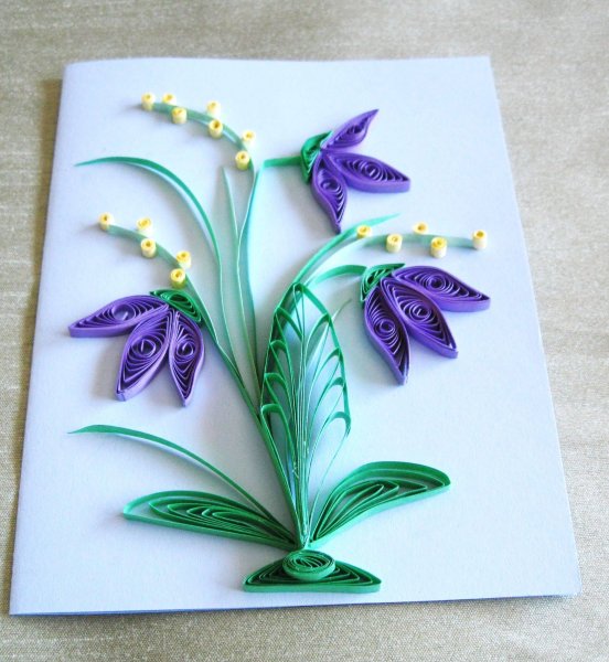 Открытки квиллинг цветы