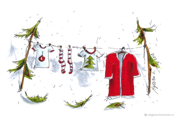 Авторская открытка с новым годом