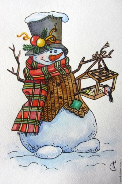 Авторская открытка на новый год