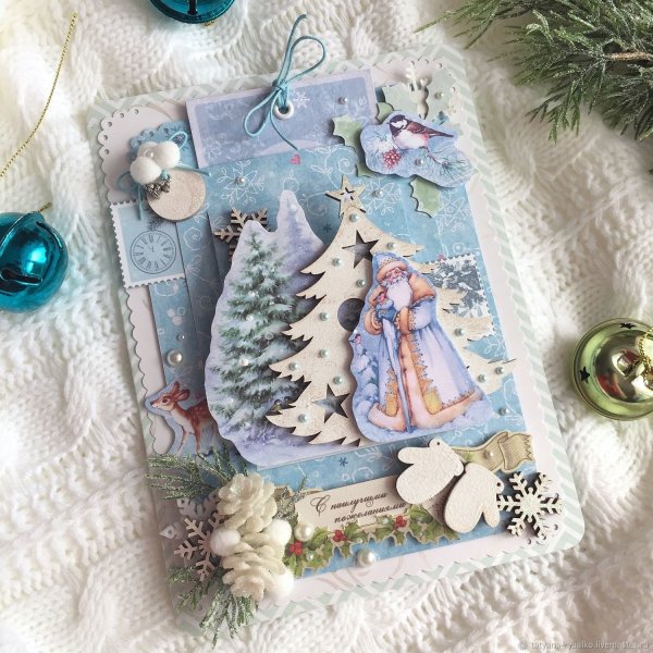 Новогодние открытки ручной работы