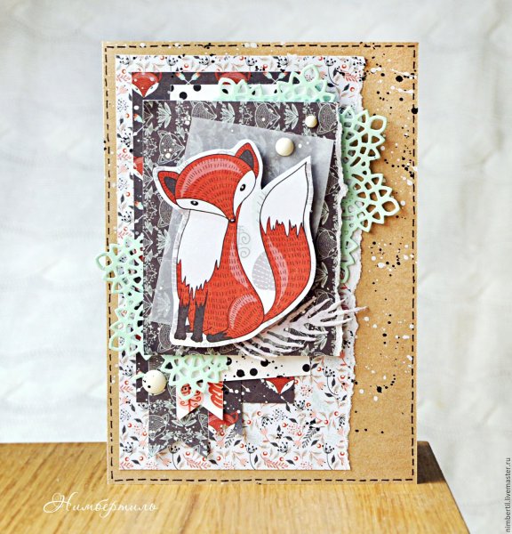 Новогодняя открытка в американском стиле