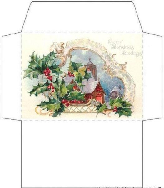 Конверт для денег новый год