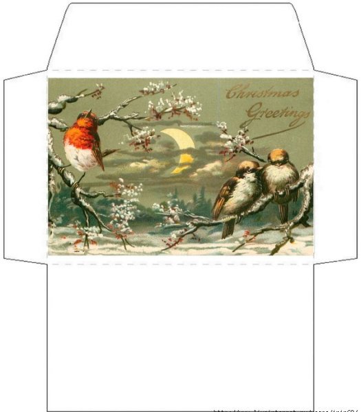 Новогодний конверт для денег