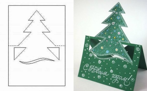 Новогодняя открытка своими руками