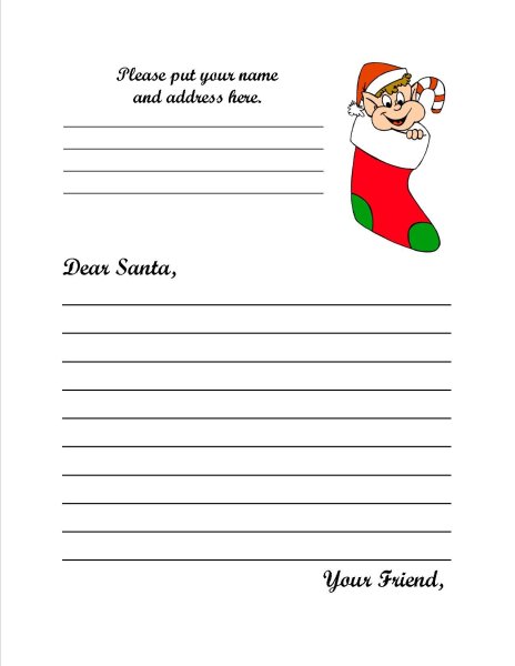 Letter for Santa for Kids