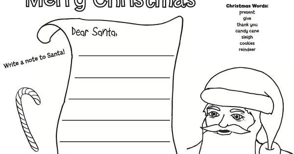 Письмо Санте на английском конверт