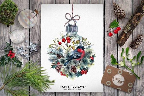 Акварель Рождественские животные