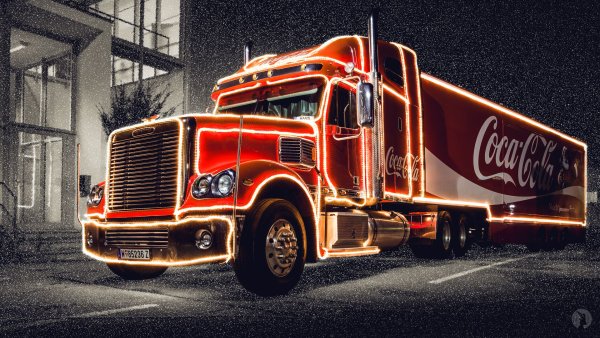 Новогодний грузовик Кока-кола