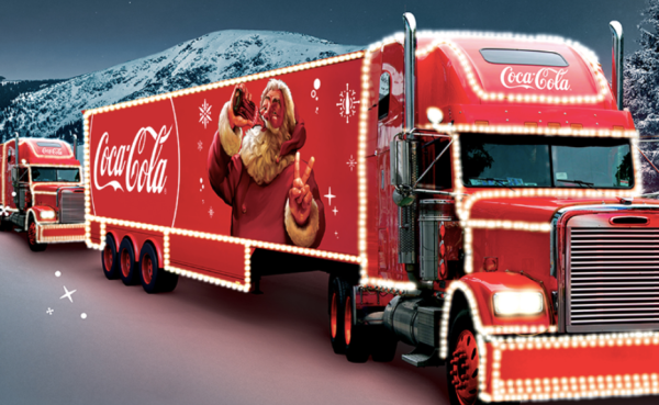 Грузовик Кока кола сбоку