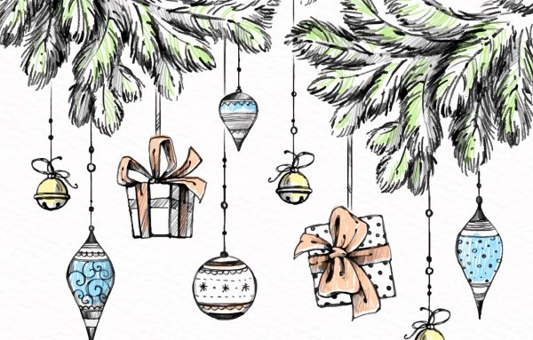 Векторная елочная игрушка