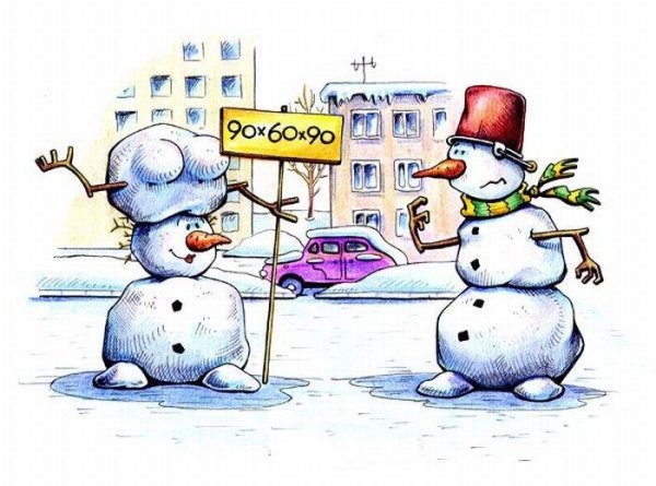 Снеговик карикатура