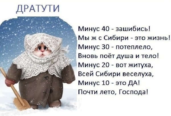 Смешные стихи про холод