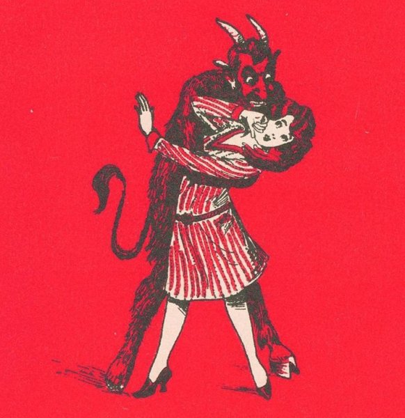 Крампус Винтажные открытки