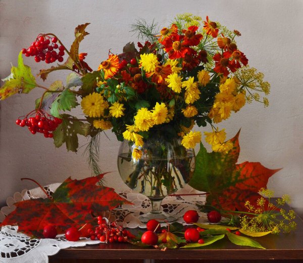 Букетик осенних цветов