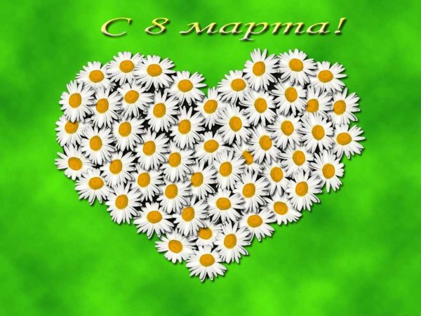 Сердце из ромашек