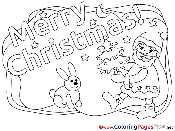 Merry Christmas раскраска