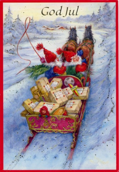 God Jul открытки на шведском с пожеланием