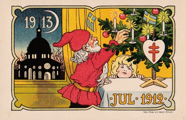 Рождественские открытки Швеция