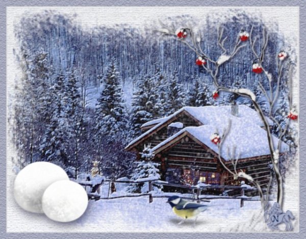 Зимний дом гиф