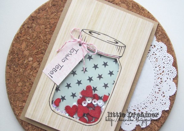 Открытка с шейкером Скрапбукинг