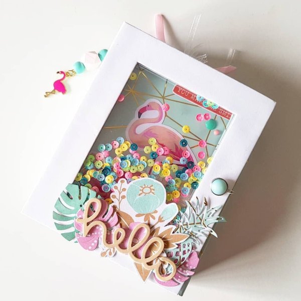 Открытка с шейкером Скрапбукинг