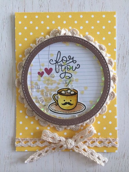 Открытка с шейкером Скрапбукинг