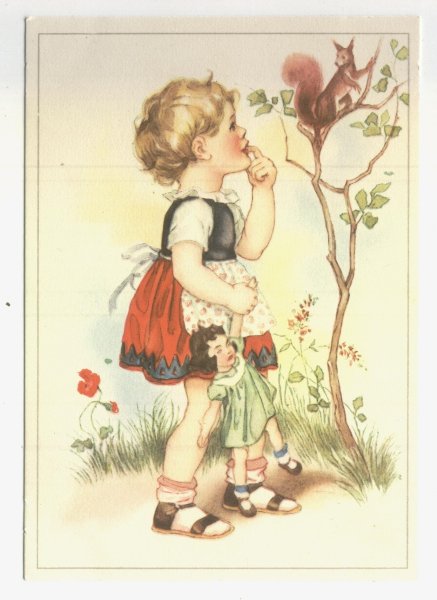 Старые открытки с ежиками