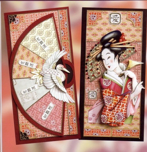Новогодняя открытка в японском стиле