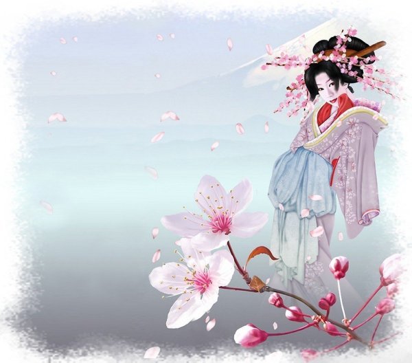 Хокку про гейшу и сакуру