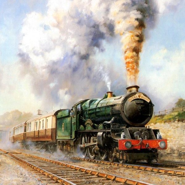 Паровоз живопись