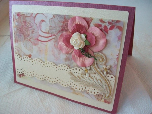 Открытка в стиле декупаж