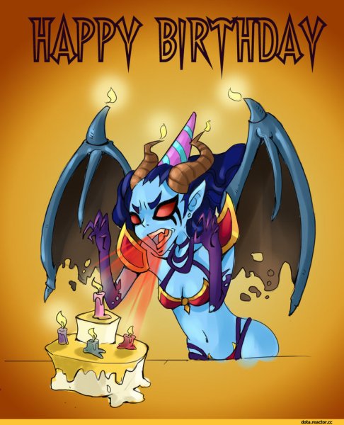 Открытка с днём рождения дота