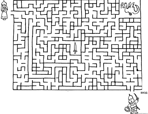 Лабиринт задания для детей 7 лет
