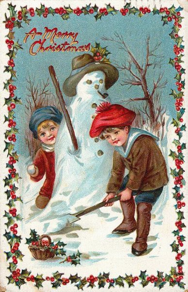 Винтажная открытка новый год