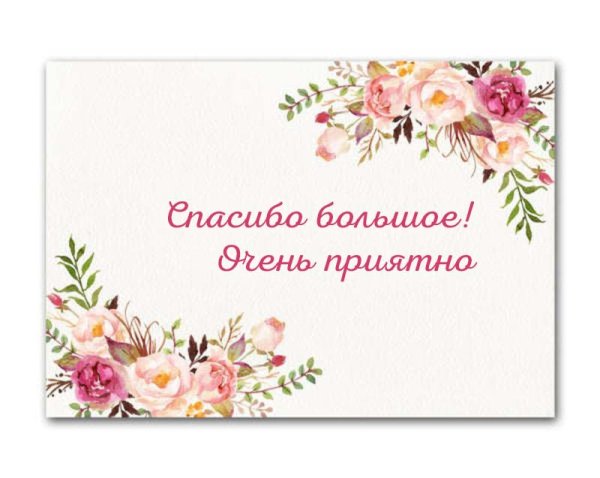 Благодарю за поздравления