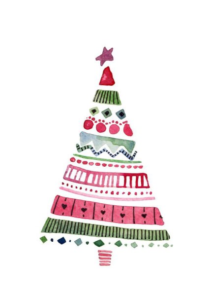 Елочка фломастером