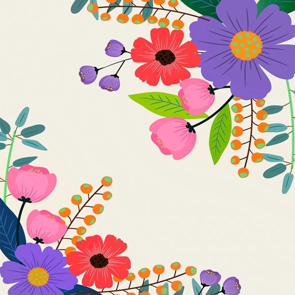 Бумажные цветы вектор