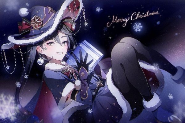 Зимние арты Геншин